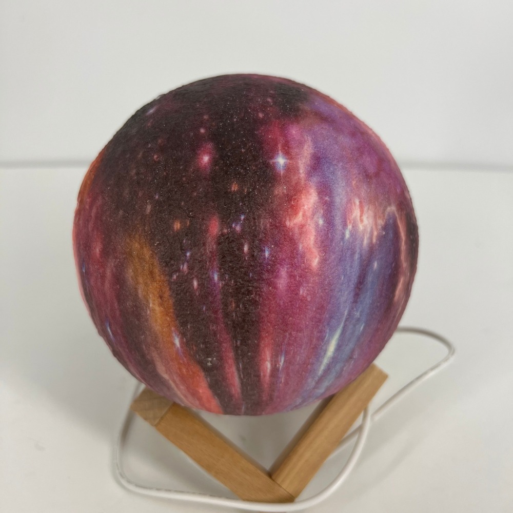 Galaxy Moon Lamp 3D Printed Nebula Night Light Remote Control and Wood Stand - Picture 2 of 5